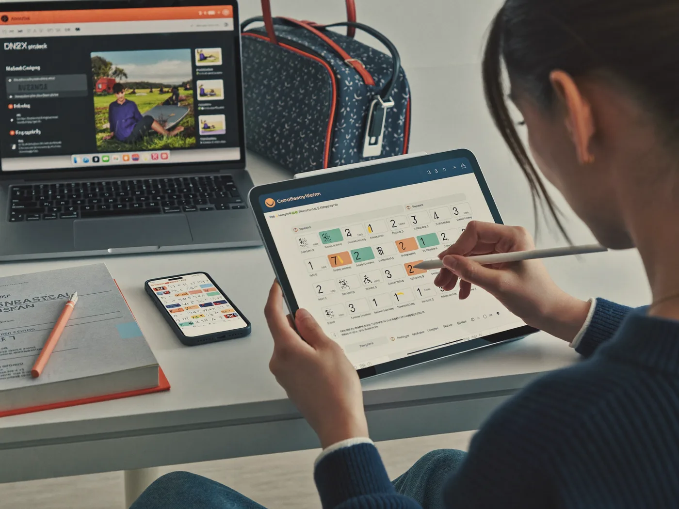 Oefenen voor het vrachtwagen theorie-examen op tablet, laptop en telefoon