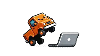 Typende vrachtwagen animatie