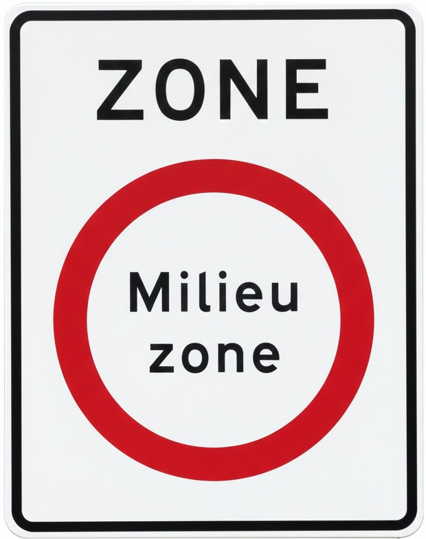 Milieuzones in Nederland, wat betekent het voor vrachtwagens? 1 Verkeersbord milieuzone